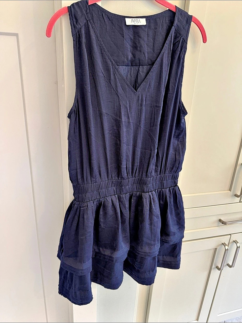 AVARA Navy Sleeveless Mini Dress Size Medium